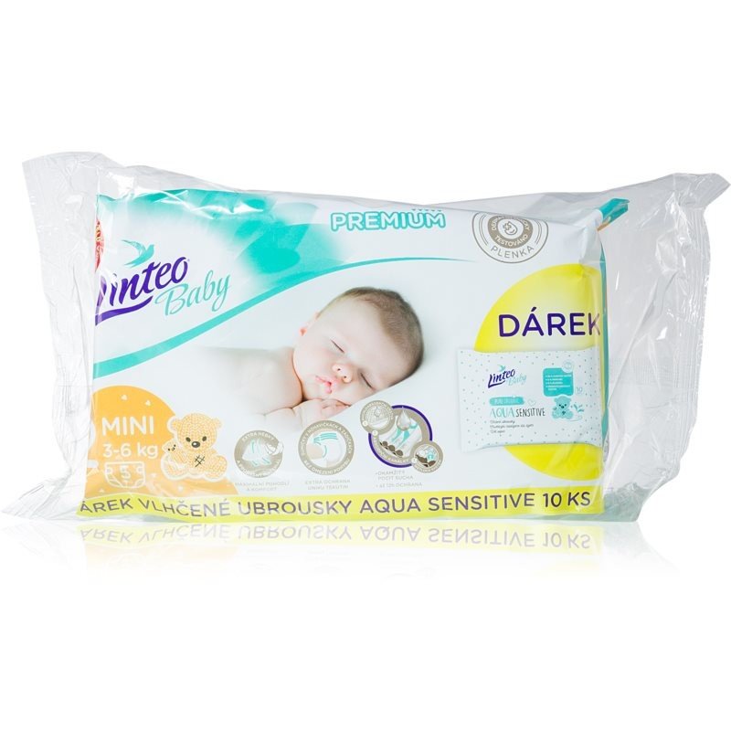 Linteo Baby Premium Mini jednorázové pleny 3-6kg 5 ks