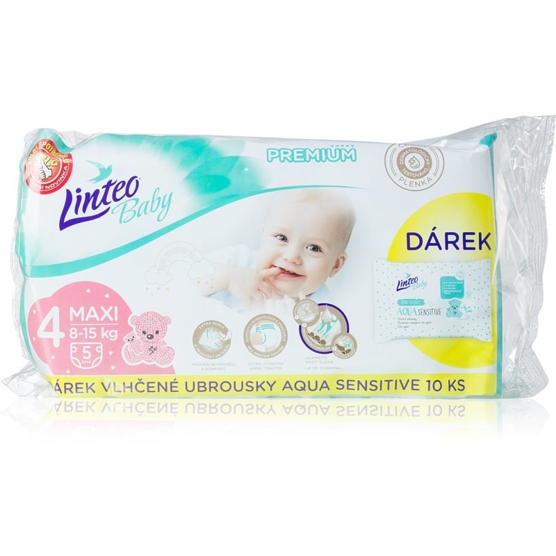 Linteo Baby Premium Maxi jednorázové pleny 8-15kg 5 ks