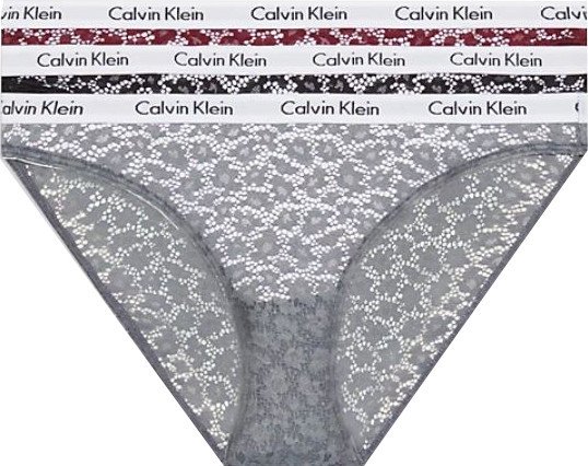 Calvin Klein 3 PACK - dámské kalhotky Bikini QD3926E-BP7 XS