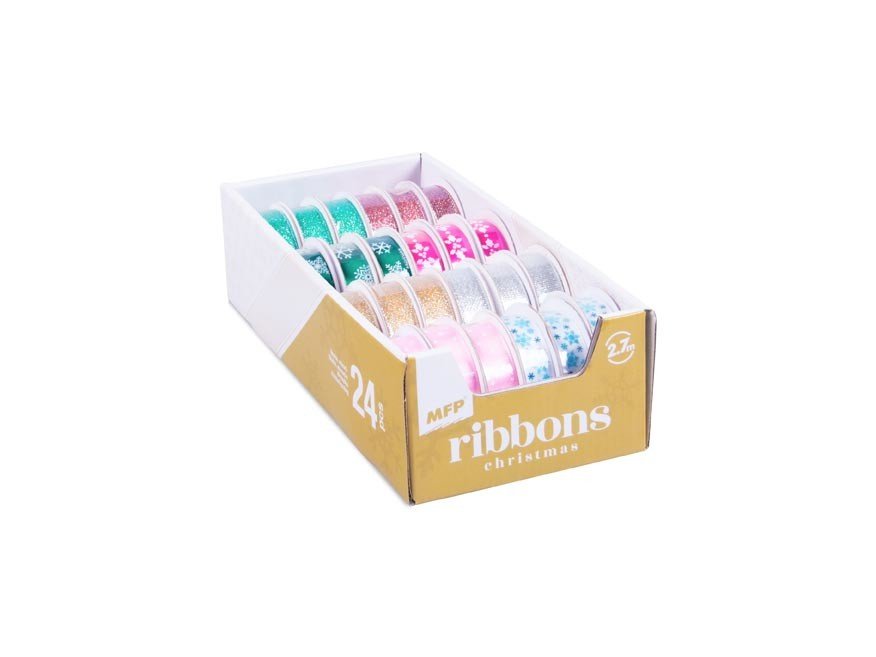 MFP 8886469 Stuha vánoční 2,7m x 1,5cm box mix 1