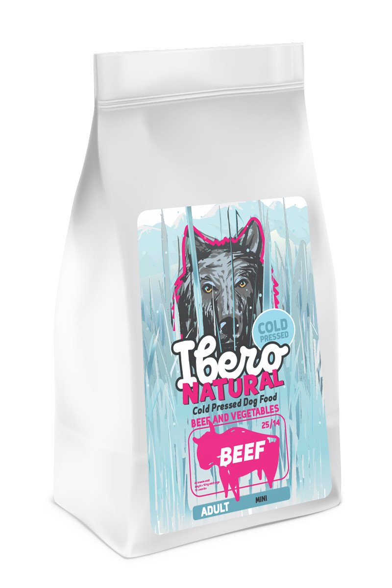 Ibero COLD PRESSED dog  adult   S  BEEF - 3kg