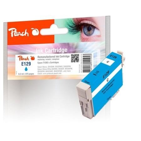 Inkoustová náplň Peach Epson T1292, 8,3ml, kompatibilní - modrá, 314776