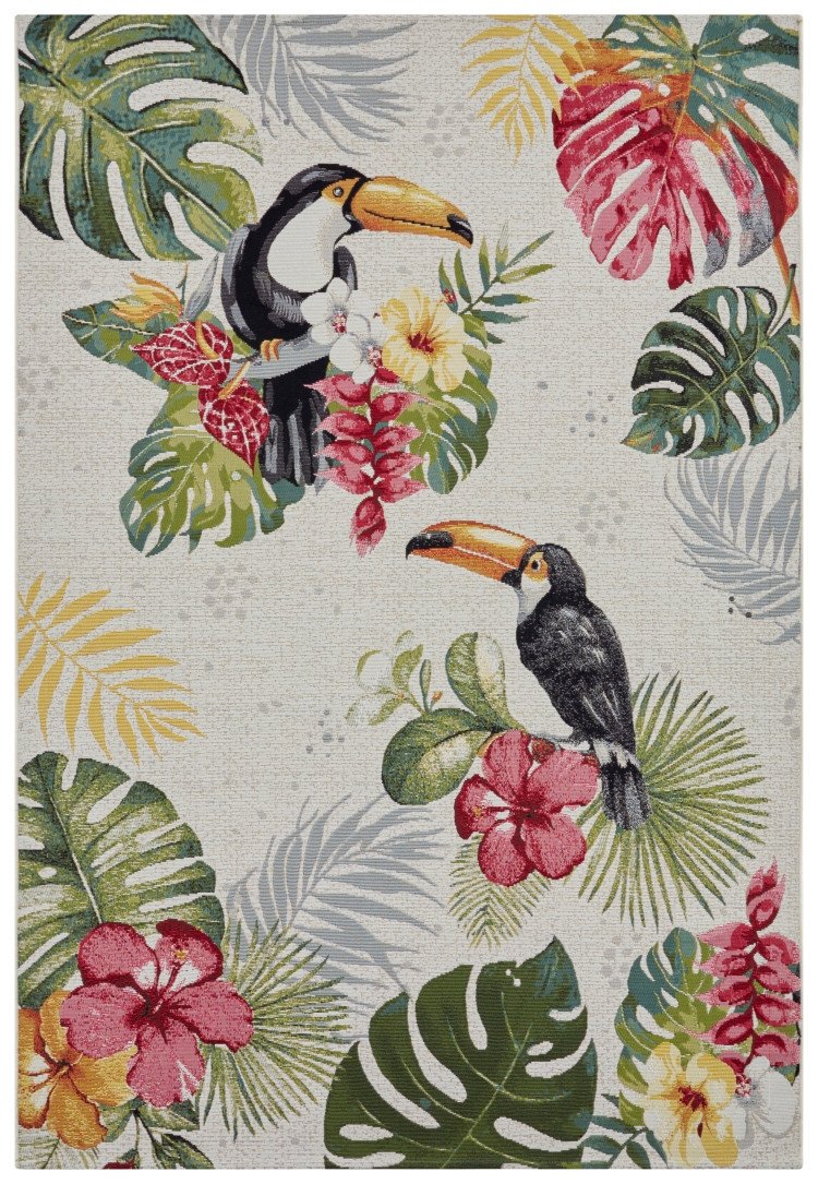 Hanse Home Collection koberce Kusový koberec Flair 105608 Tropical Dream Creme Multicolored - 120x180 cm Vícebarevná
