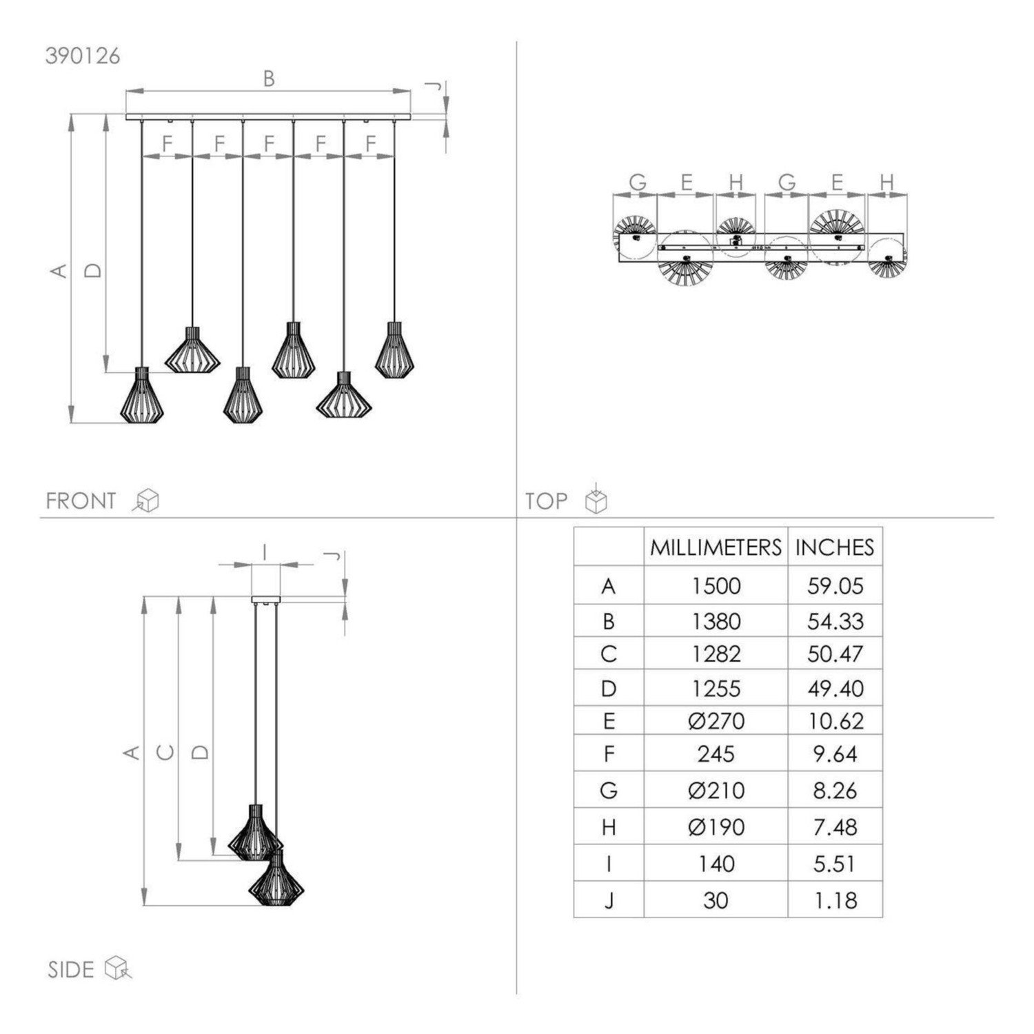 EGLO Závěsné svítidlo BASIDANO 390126