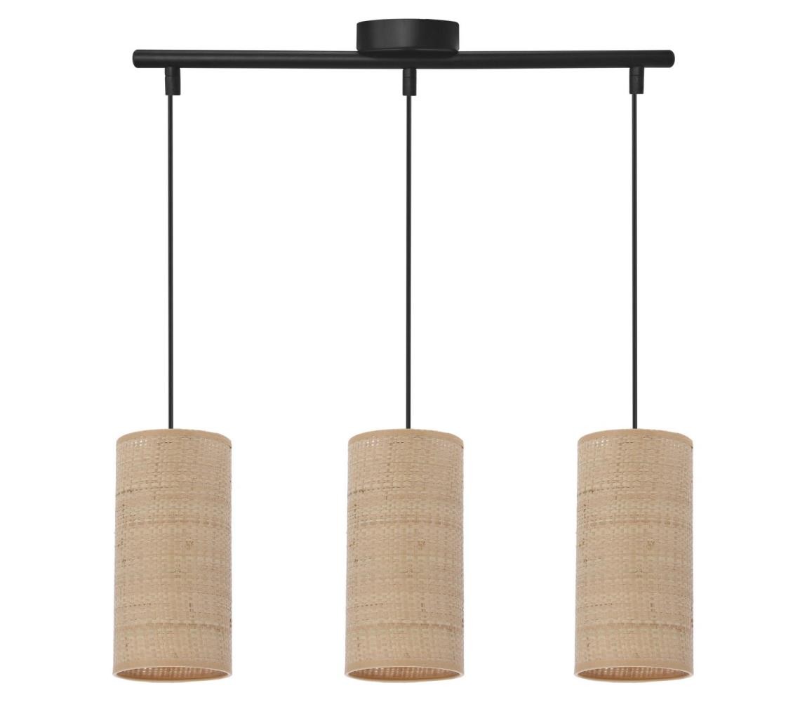 Lustr na lanku FLERI 3xE27/60W/230V ratan