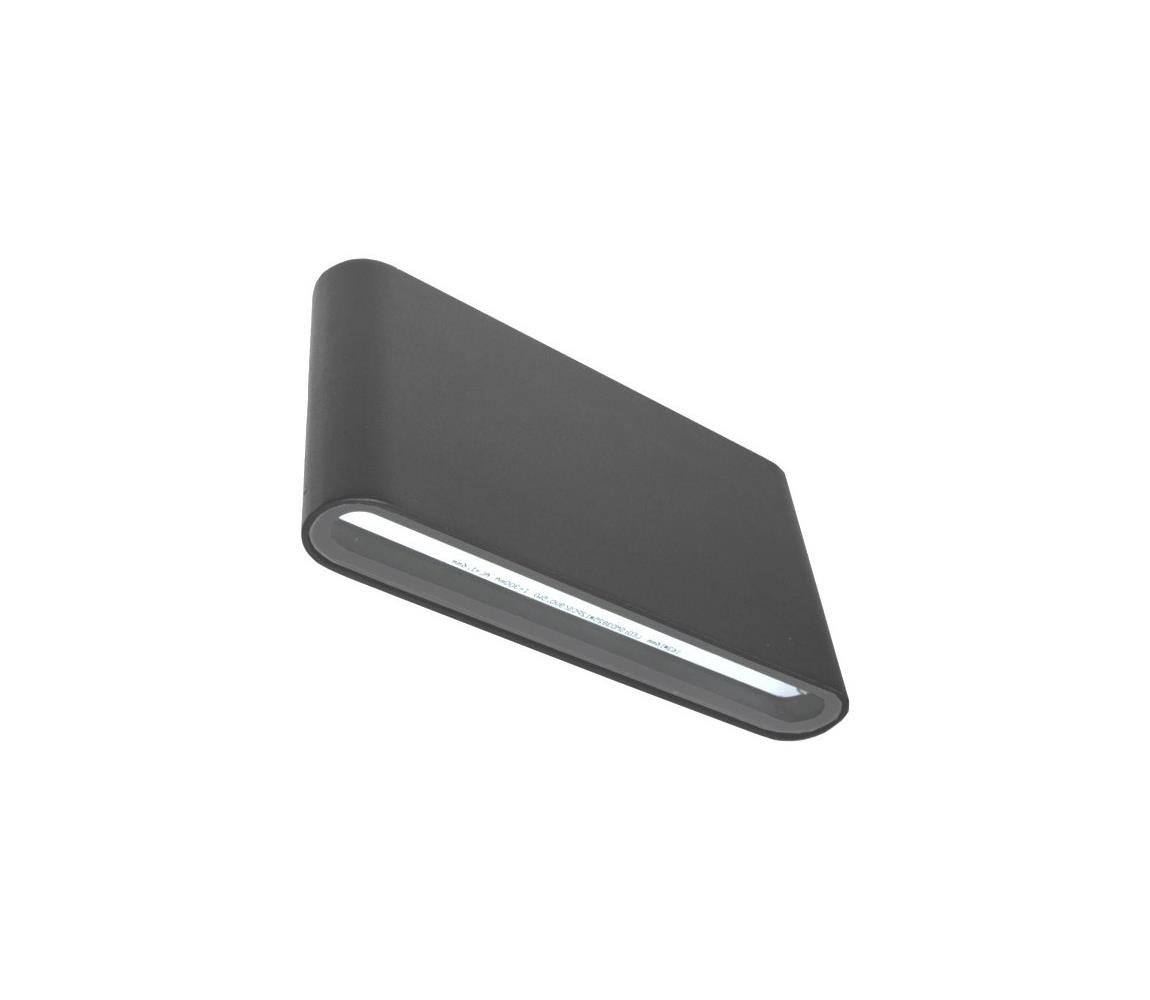 LED Venkovní nástěnné svítidlo FLOW 2xLED/6W/230V IP54 3000K antracit