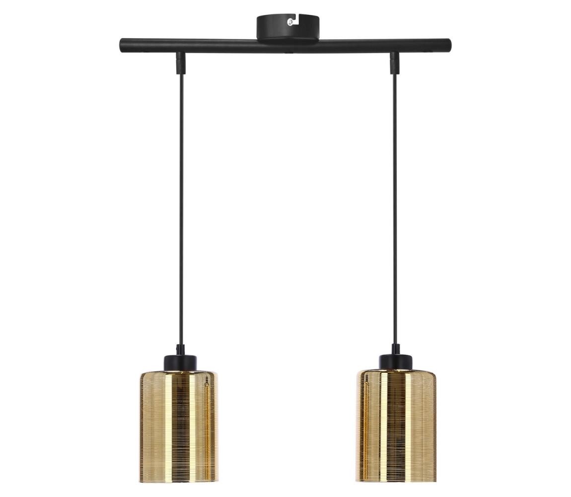 Lustr na lanku COX 2xE27/60W/230V zlatá