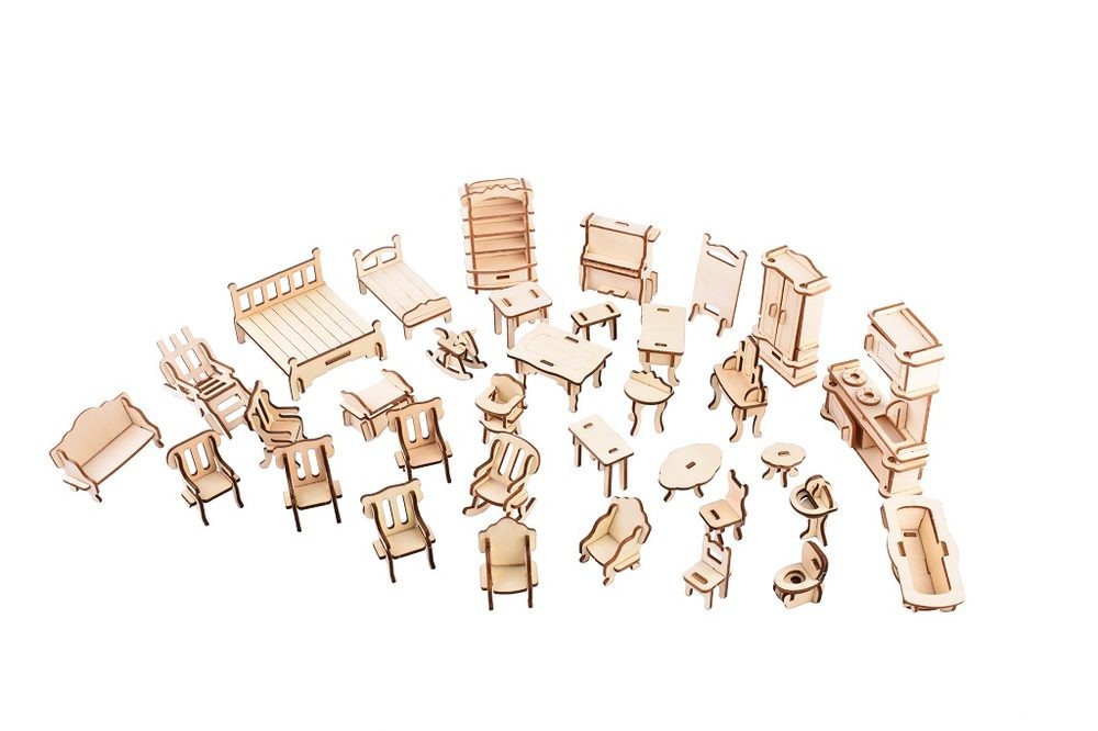 Woodcraft construction kit Woodcraft Dřevěné 3D puzzle Nábytek