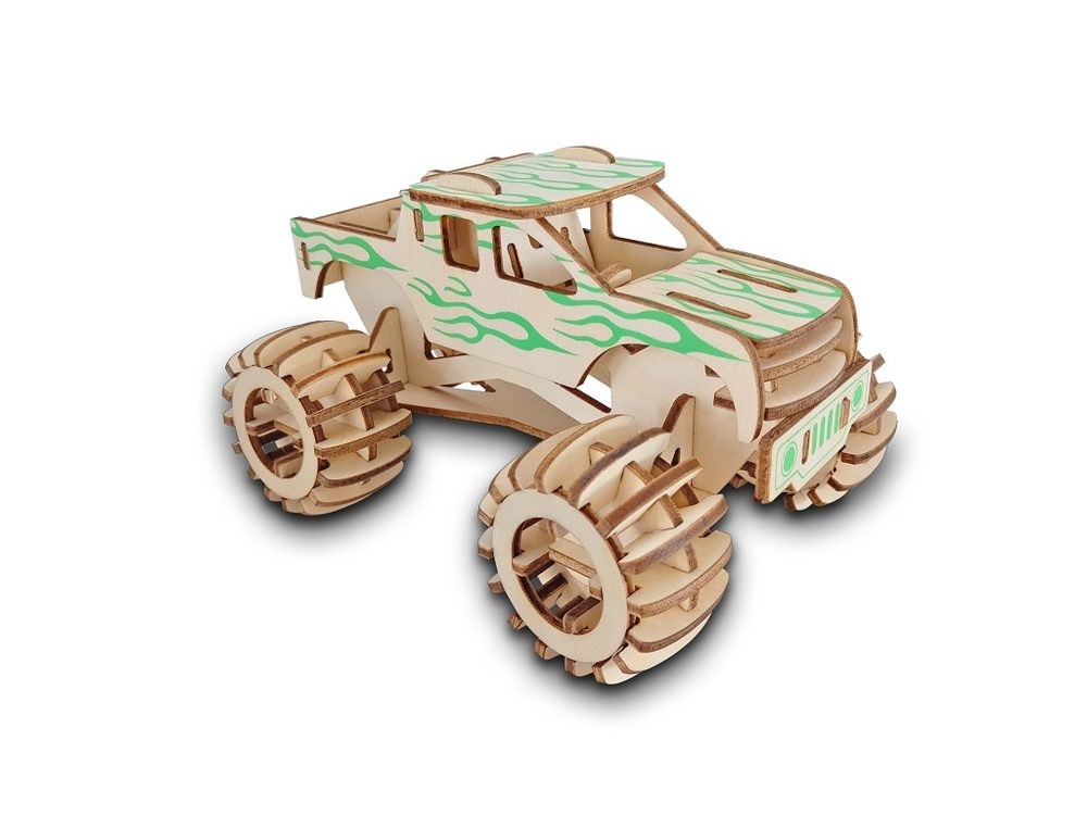 Woodcraft construction kit Woodcraft Dřevěné 3D puzzle Monster truck