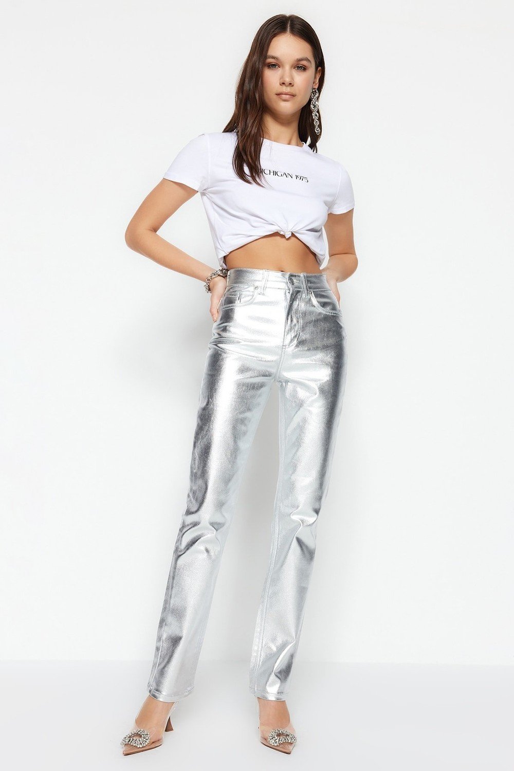 Trendyol Jeans - Silver - Straight