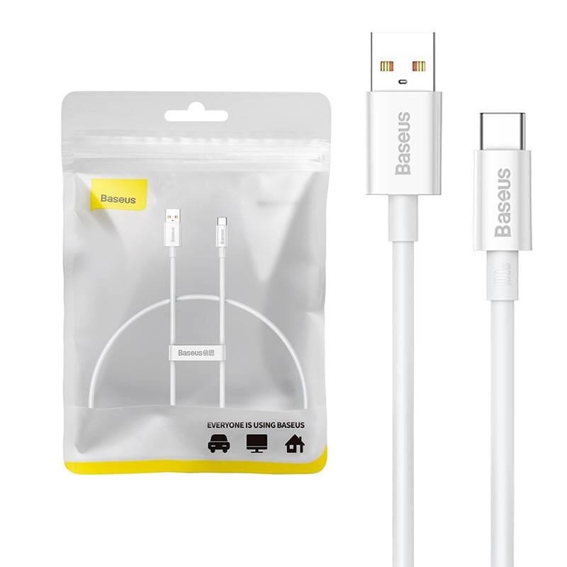 Baseus Superior 100W kabel USB na USB-C 0,25 m (bílý)