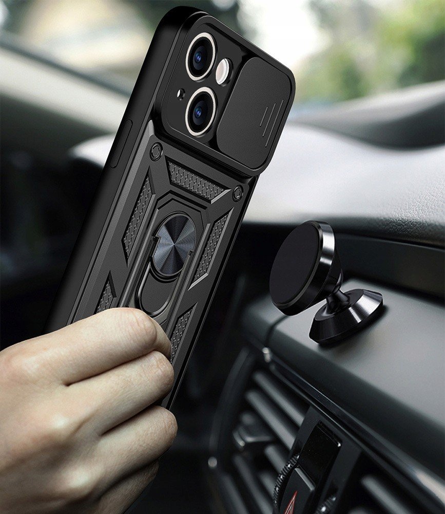 Pouzdro Iphone 12 Pro Držák Magnet Silné Černé