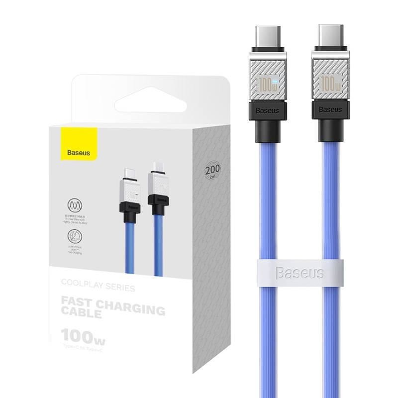 Baseus CoolPlay kabel USB-C na USB-C 100W 2m (modrý)