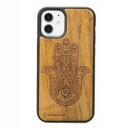 Dřevěné Pouzdro Pro Iphone 12 Mini Hamsa Imbuia Case