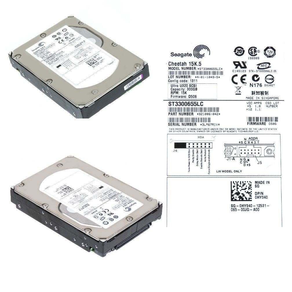 Dell 0HY940 300GB 15K U320 Scsi 3,5'' ST3300655LC