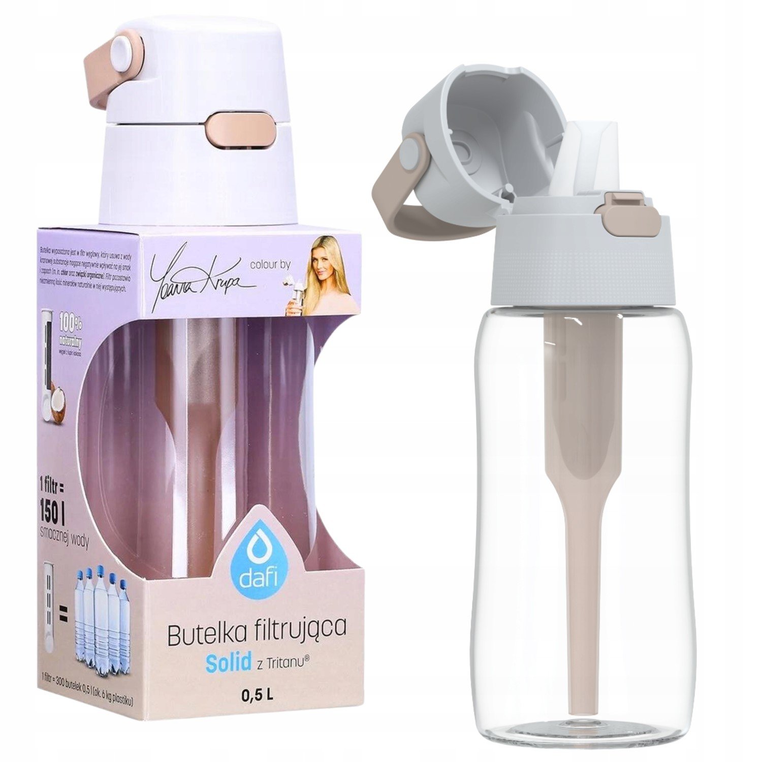 Láhev Dafi Solid 0,5l cappuccino by Joanna Krupa