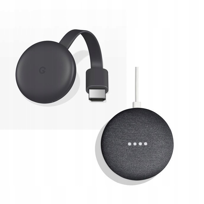 Google Chromecast 3 a Google Home Mini Charcoal