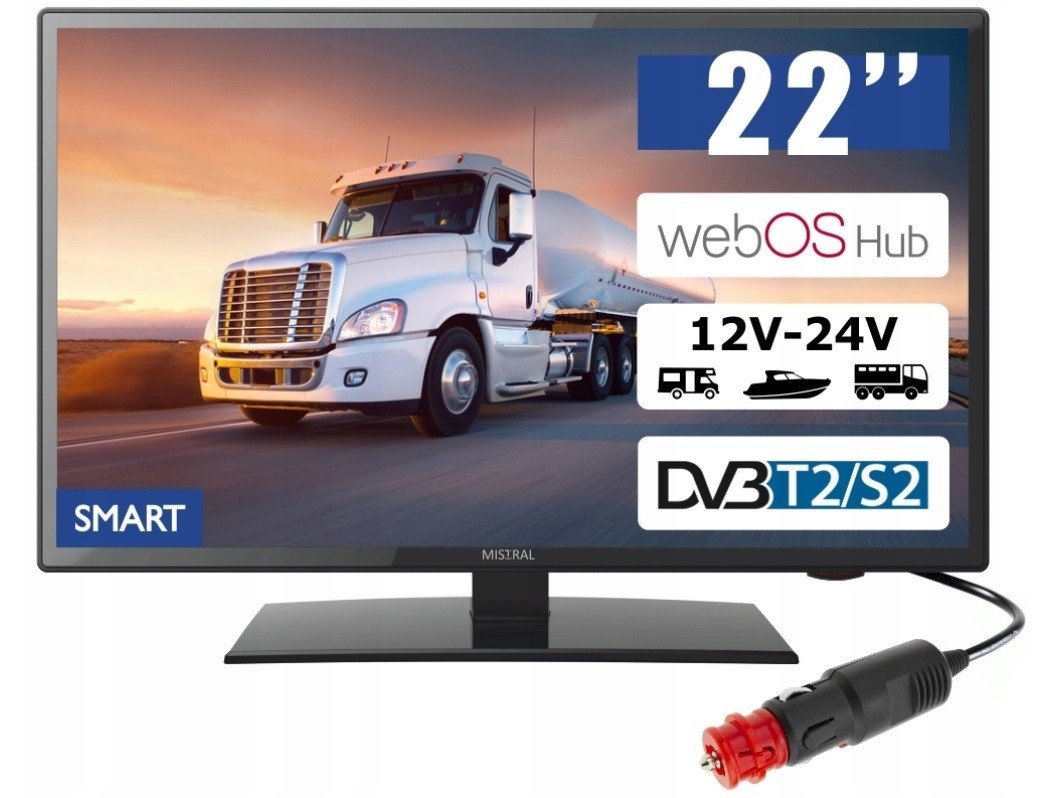 Mistral MI-TV215FSL LCD Tv 22' 12V 24V Smart Dvb-t
