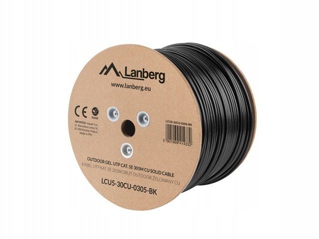 U/utp kabel Lanberg LCU5-30CU-0305-BK (utp, 305m,