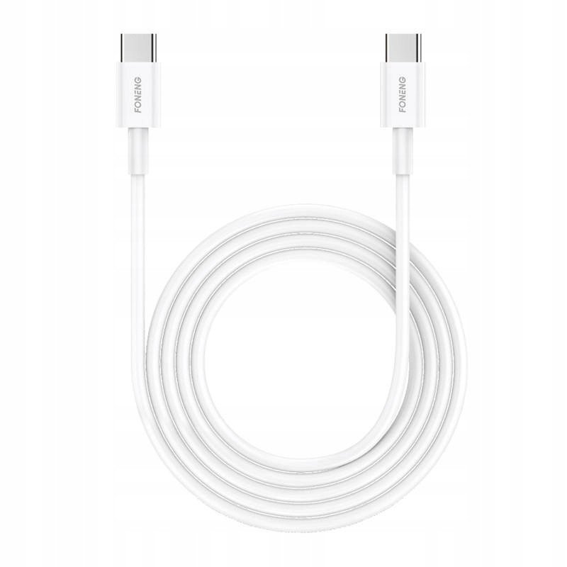 Kabel USB-C na USB-C Foneng X55, 60W, 2m (bílý)