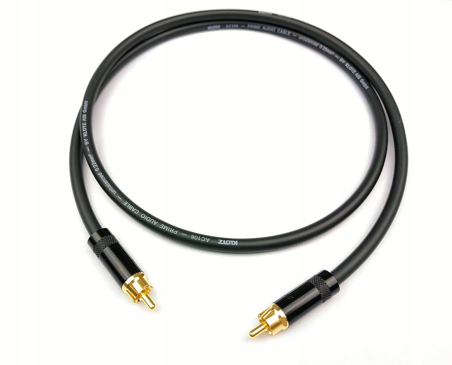 Klotz AC106 Kabel pro Subwoofer 1x Rca Cinch 8 m