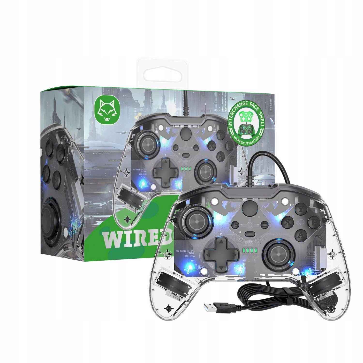 Drátová podložka konzole Xbox One Series Transparent