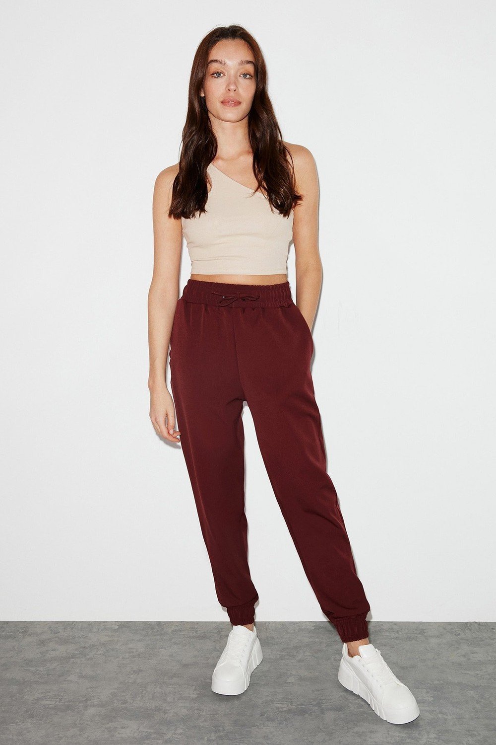 GRIMELANGE Sweatpants - Burgundy - Joggers