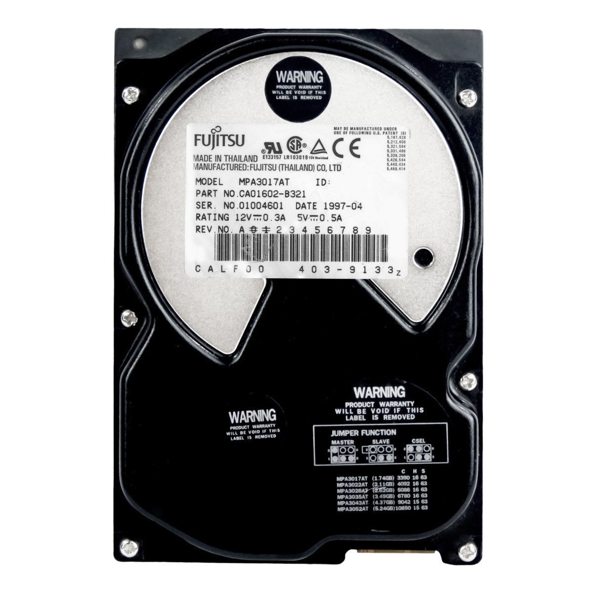 Fujitsu 1.7GB Ata 5.4K 3.5'' MPA3017AT