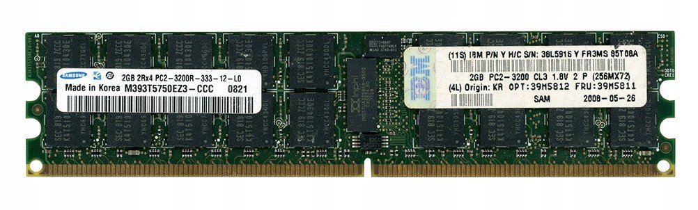 Ibm 39M5811 M393T5750EZ3-CCC 2GB DDR2 Reg Ecc CL3