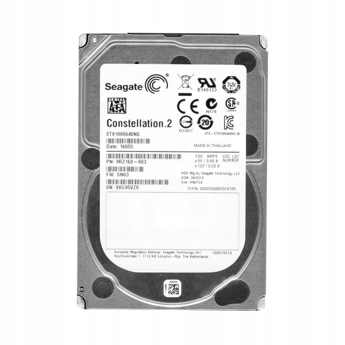 Seagate 1TB 7.2K 64MB Sata III 2.5'' ST91000640NS