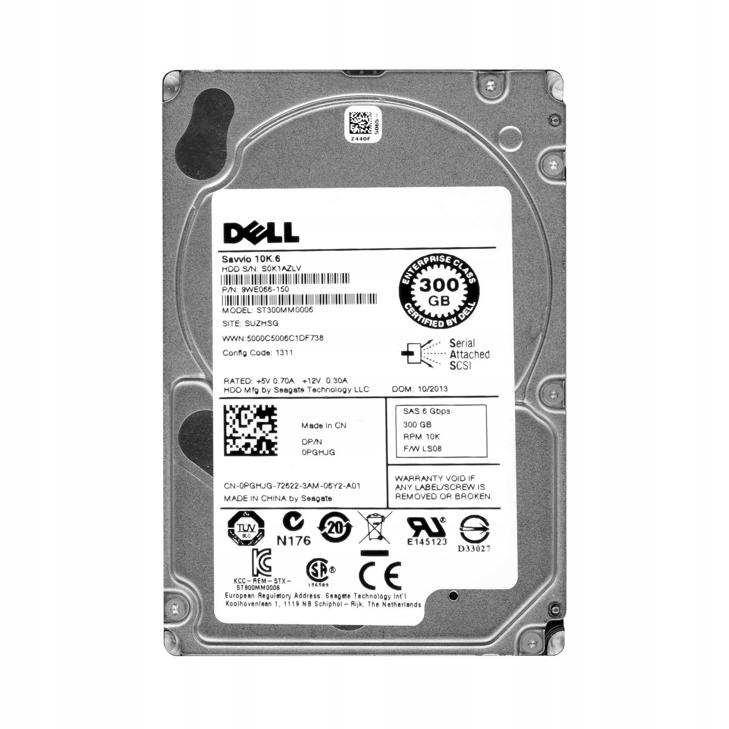 Dell 0PGHJG 300GB 10K 64MB SAS-2 2.5'' ST300MM0006