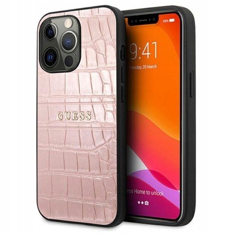 Pouzdro Guess Croco Stamp Lines Pro Iphone 13 Pro