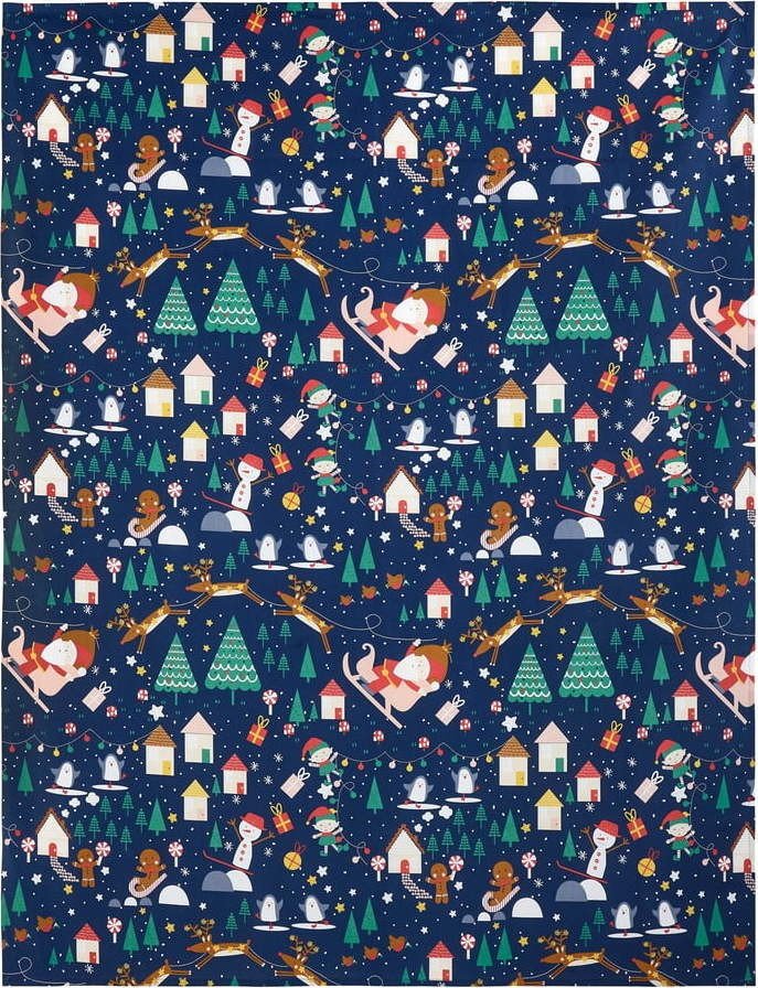 Bavlněný ubrus s vánočním motivem 137x229 cm Santa's Christmas Wonderland – Catherine Lansfield