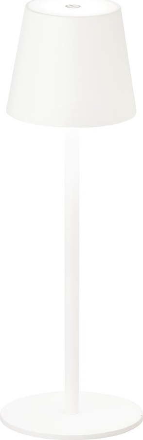 Bílá LED stmívatelná stolní lampa se senzorem pohybu a s kovovým stínidlem (výška 38 cm) Tropea – Fischer & Honsel