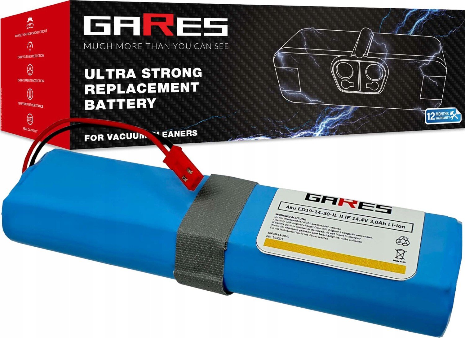 Baterie dobíjecí pro Ilife V3s Pro 14,4V 3,0Ah