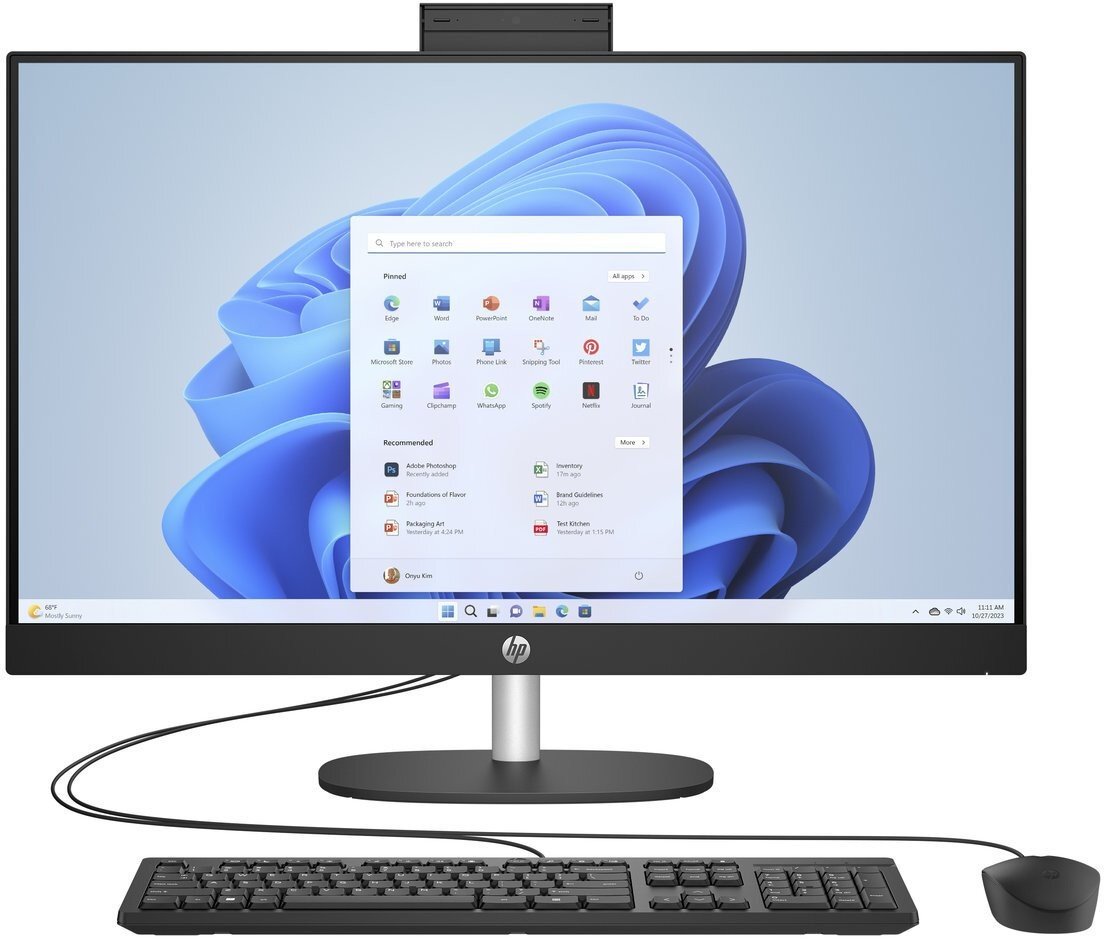 HP 27-cr0002nc, černá - 8E4V1EA