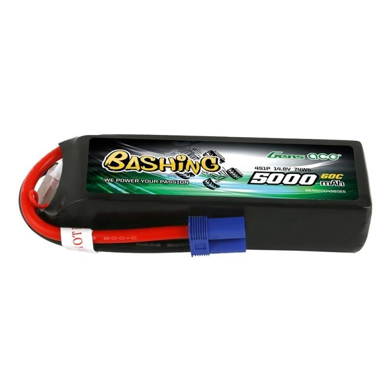 Gens Ace Bashing 5000mAh 14.8V 4S1P 60C EC5 LiPo baterie