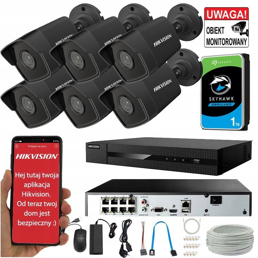 Monitorovací systém Hikvision 6 venkovních kamer