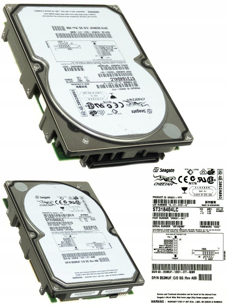 Dell 053MUF 18GB 10K Scsi U160 3,5'' ST318404LC
