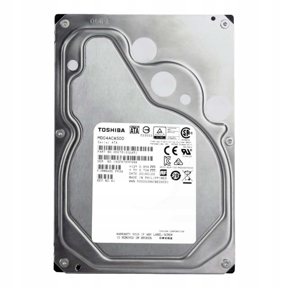 Toshiba 5TB 7.2K 128MB Sata III 3.5'' MD04ACA500