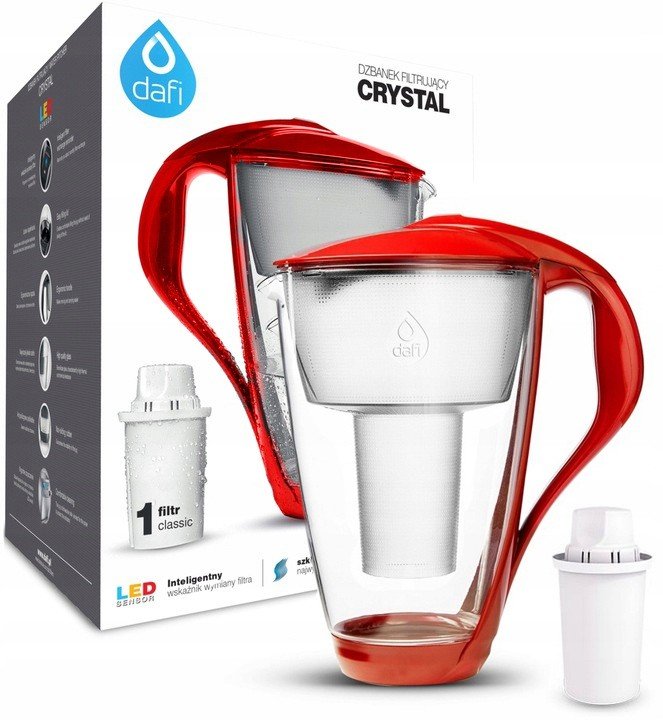 Skleněná filtrační konvice Dafi Crystal Led