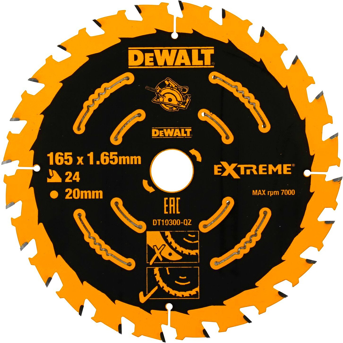 DeWALT DT10300 pilový kotouč Extreme ATB 20° 165x20mm (24 zubů)