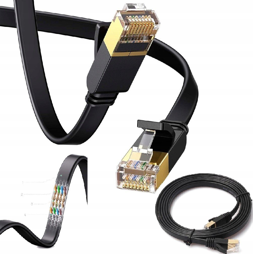 Síťový Kabel Plochý Lan Ethernet CAT7 Sftp 20M