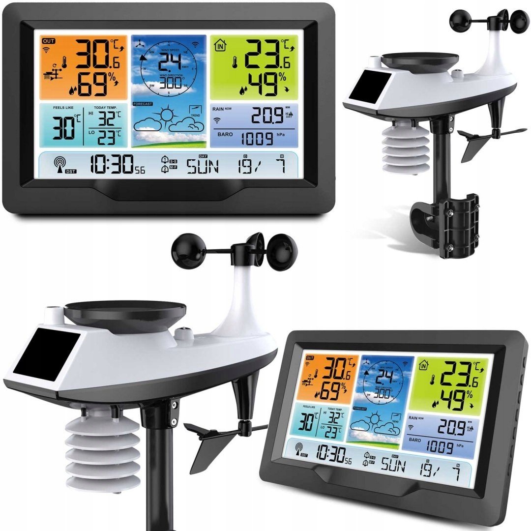 Meteorologická stanice s displejem BD-905 grafitová