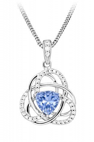 Silver Cat Módní náhrdelník s kubickými zirkony SC525 (řetízek, přívěsek)