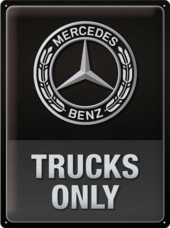 Postershop Plechová cedule Mercedes-Benz Trucks only, ( x  cm)
