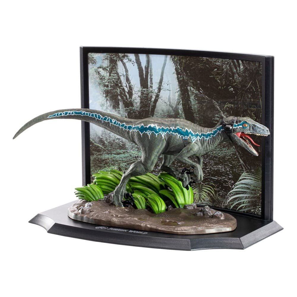 Noble Collection | Jurassic World - Statue Velociraptor Blue Raptor Recon 8 cm