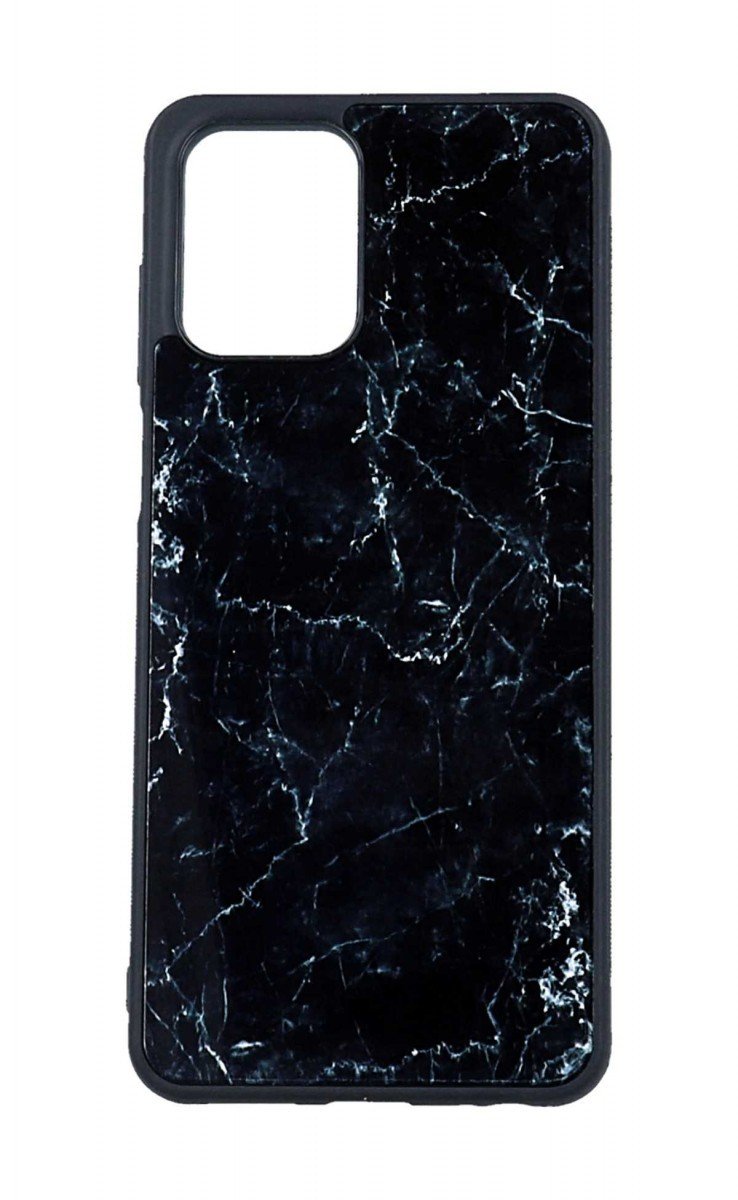 Kryt TopQ Marble Motorola Moto G73 pevný Smoky Black 98185