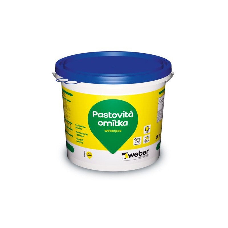 Omítka pastovitá weberpas silikát zrnitá 1,5 mm BI00 25 kg