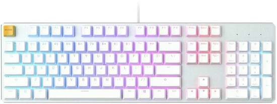 Glorious GMMK Full Size White Ice Edition - Gateron-Brown, US-Layout, GLO-GMMK-FS-BRN-W